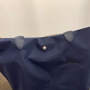 Longchamp LePliage Green Recycled Canvas Large Shoulder Tote